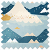 Serene Summit, Frost - Twist&Fit Roman Blind